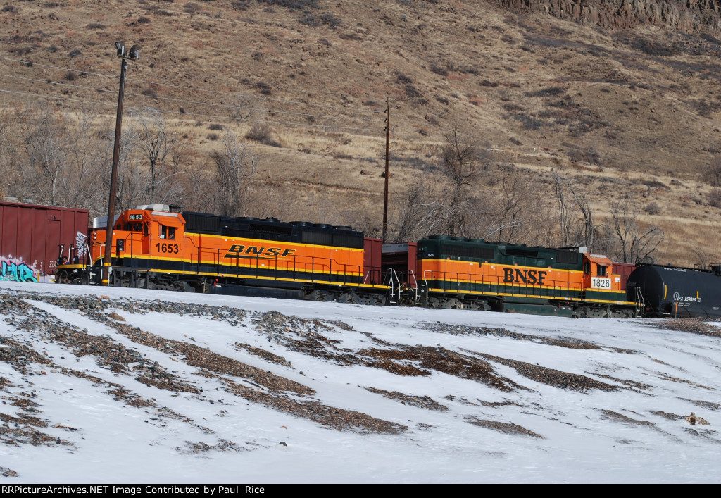 BNSF 1653 Leads 1826 Into Golden Yard